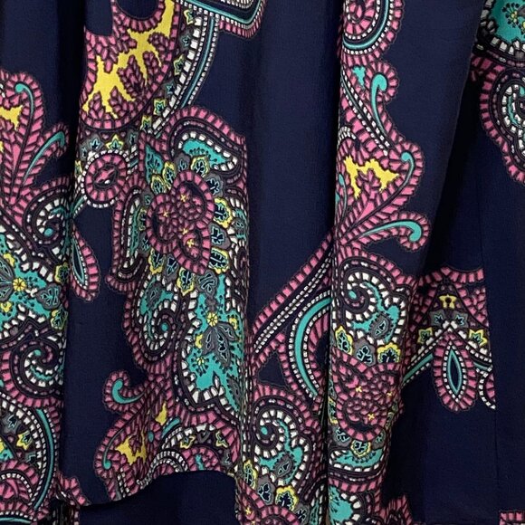 Blue Rain Maxi Dress M Made in USA Boho Paisley Spaghetti Strap Summer - Picture 8 of 12